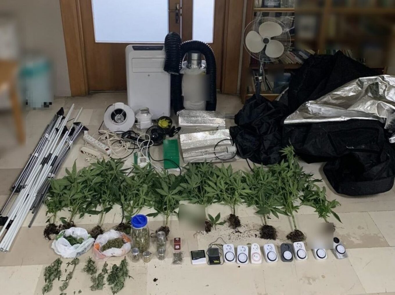 أنشأ معملاً لزراعة الحشيش في منزله