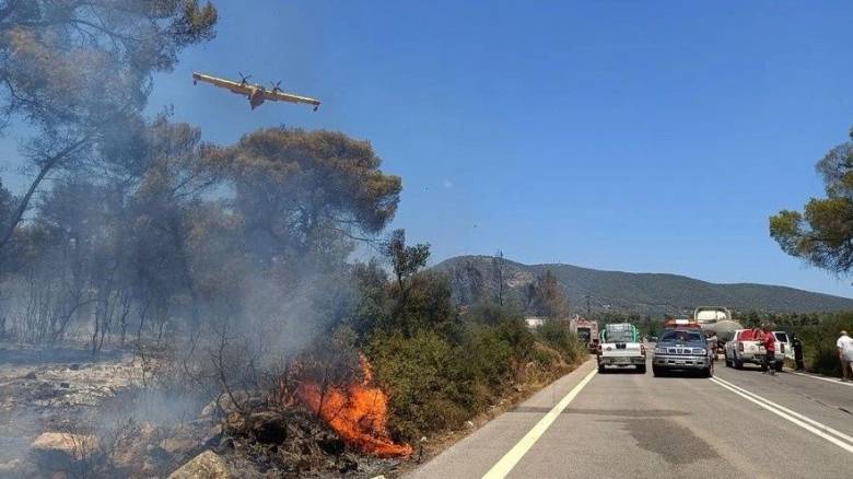 أصيب رجل إطفاء كان يعمل على إطفاء الحريق في كورينثيا بنوبة قلبية