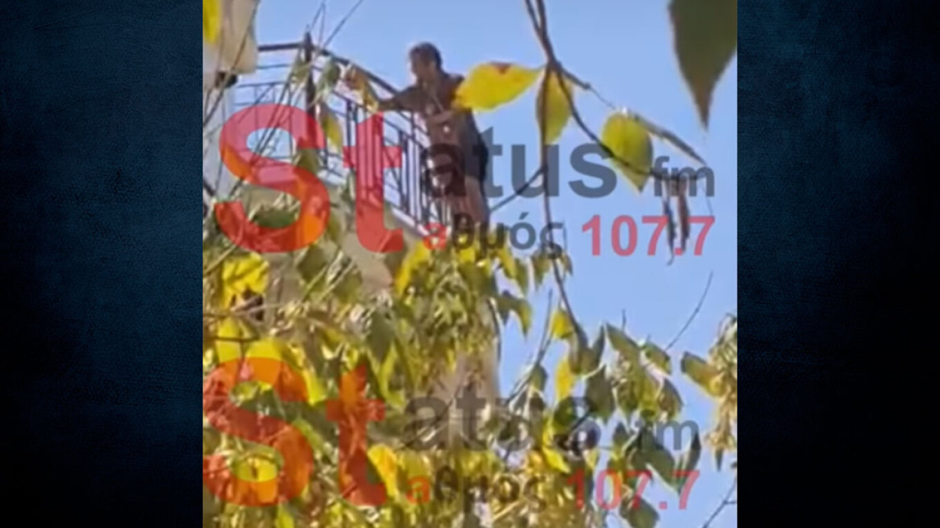 رجل يهدد بالسقوط من الطابق السادس في مبنى سكني في سالونيكي