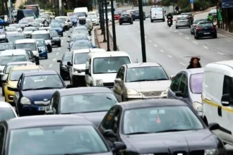 حركة المرور: ازدحام مروري خانق في كيفيسوس - سرعات منخفضة في وسط المدينة و أتيكي أودوس